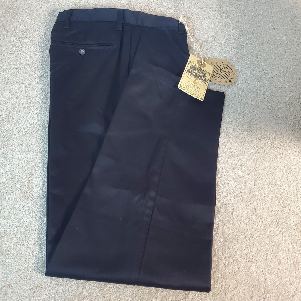 MatchStick Men's Pants Size XL‎ 34 Waist Length 33 Black NWTGS Preppycore